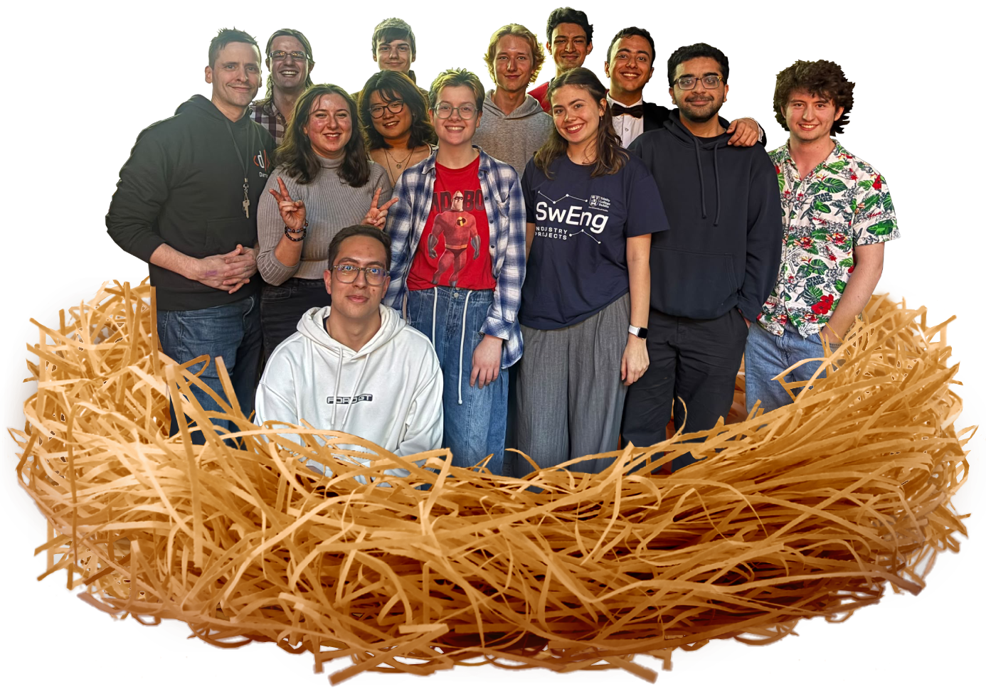 Whole committee in a giant nest.